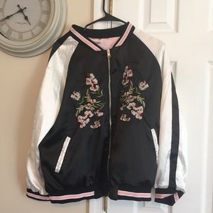 Reversible Embroidered Bomber Jacket